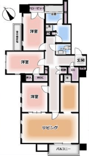 ザ・パークハウス南青山常磐松 4階 間取り図
