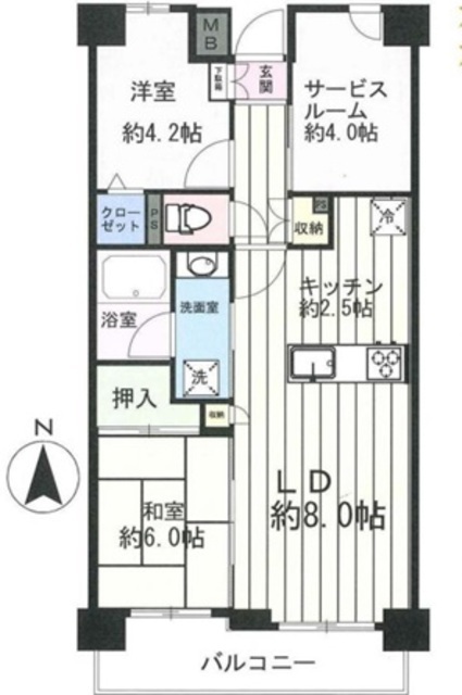 菊川パーク・ホームズ 3階 間取り図