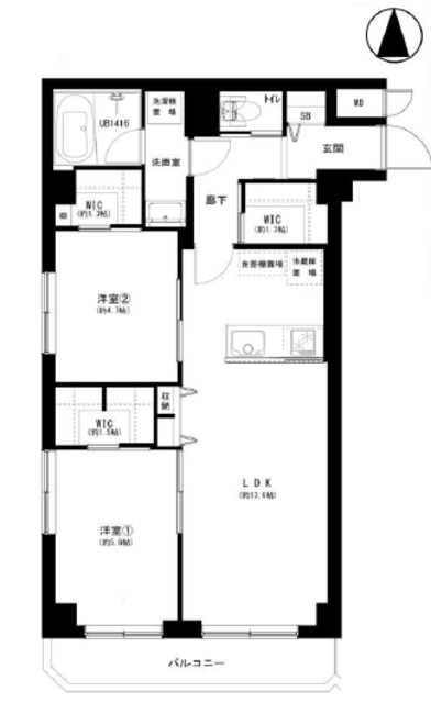 西蒲田パーソナルハウス 4階 間取り図