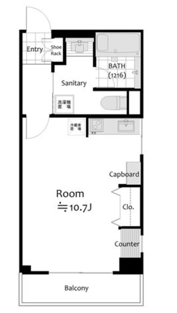 コンフォート麻布 4階 間取り図