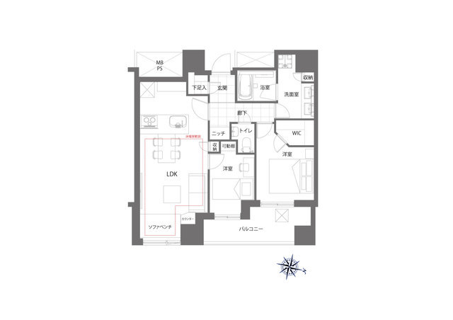 ブランズ四番町 15階 間取り図