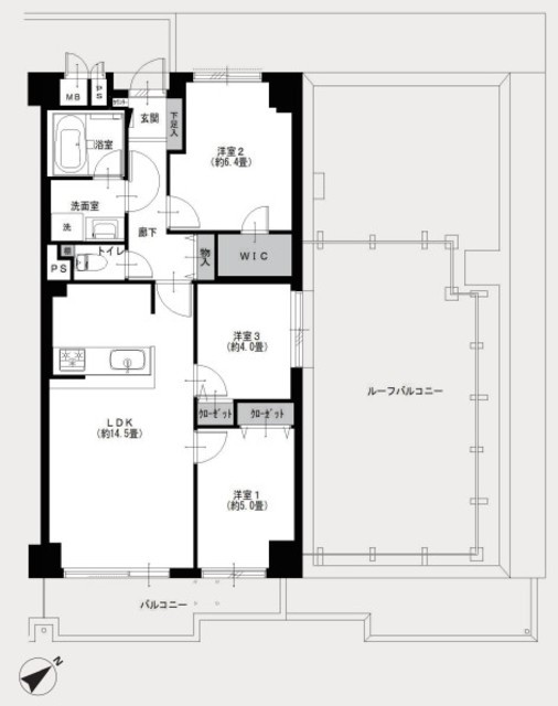 アイビハイツ南品川 6階 間取り図