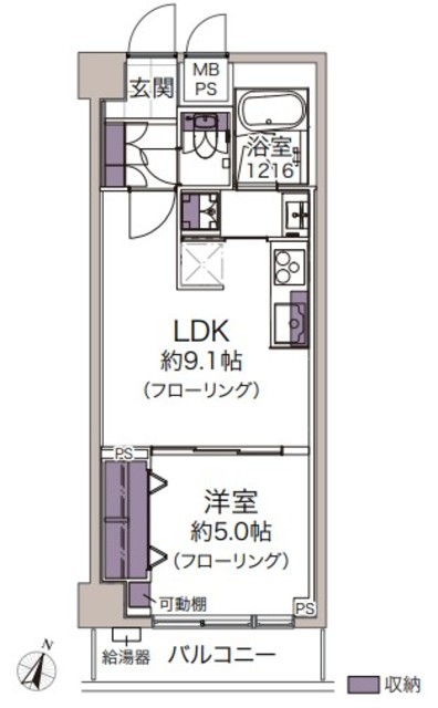 ハイネス文京本駒込 6階 間取り図