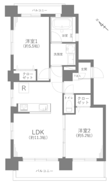 物件画像 六義園第8コーポ 8階