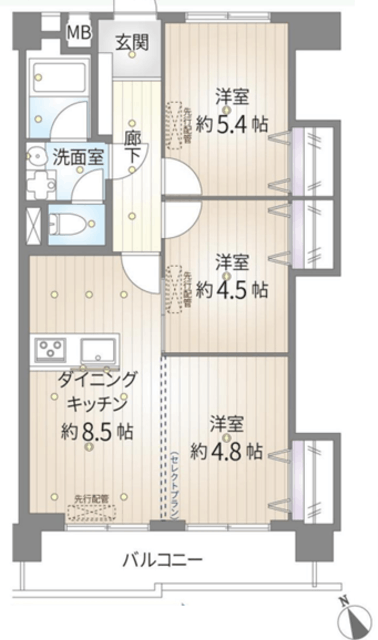 物件画像 給田南住宅1号棟 3階
