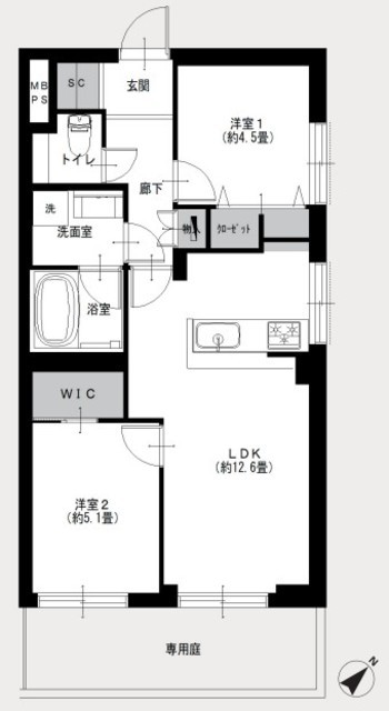 物件画像 常磐松サマリヤマンション 1階