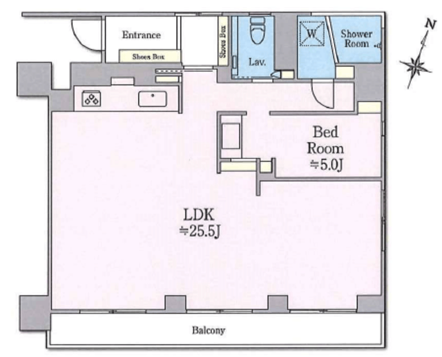 第二広尾フラワーハイホーム 7階 間取り図