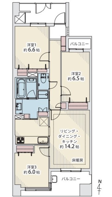 物件画像 D'グラフォート世田谷芦花公園 3階