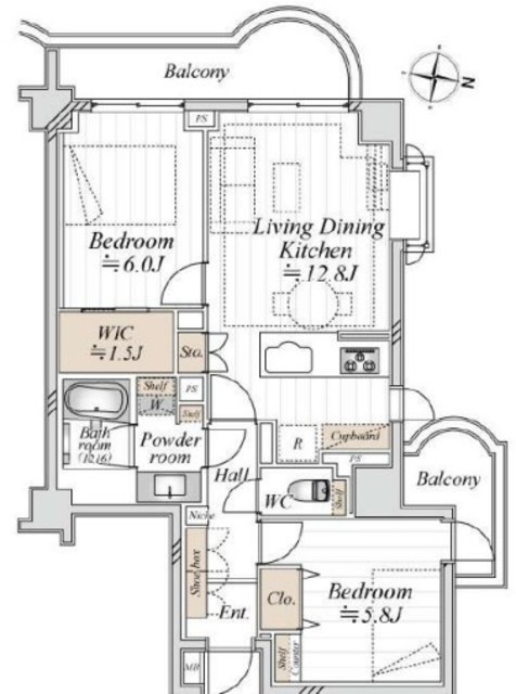 物件画像 朝日マンション駒場 8階