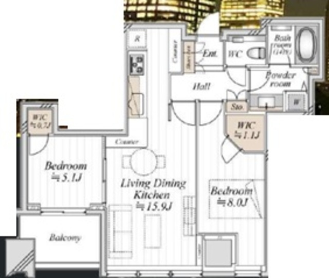 物件画像 シティタワー麻布十番 16階