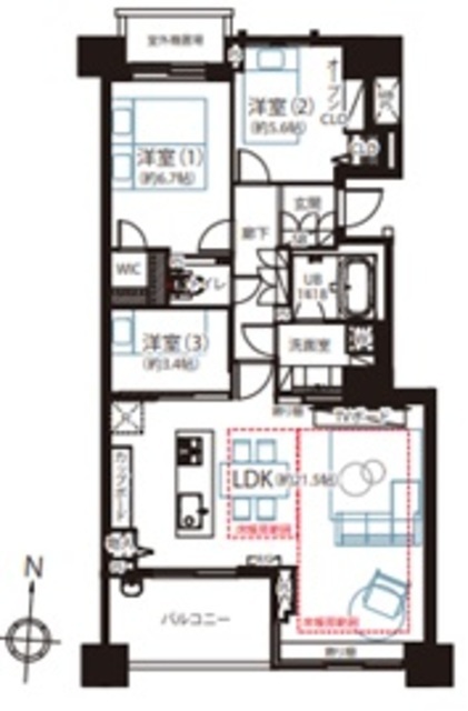 物件画像 ライオンズスクエア用賀 8階
