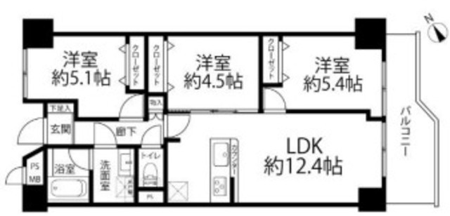 物件画像 シャンボール三田 4階