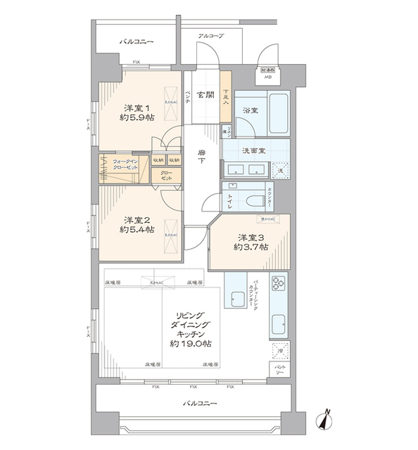 物件画像 ガレリアコルテ六番町 5階