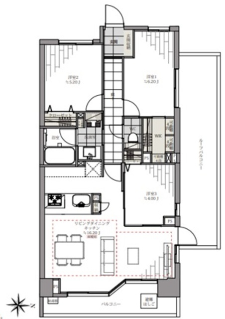 物件画像 D'グラフォート世田谷芦花公園 4階