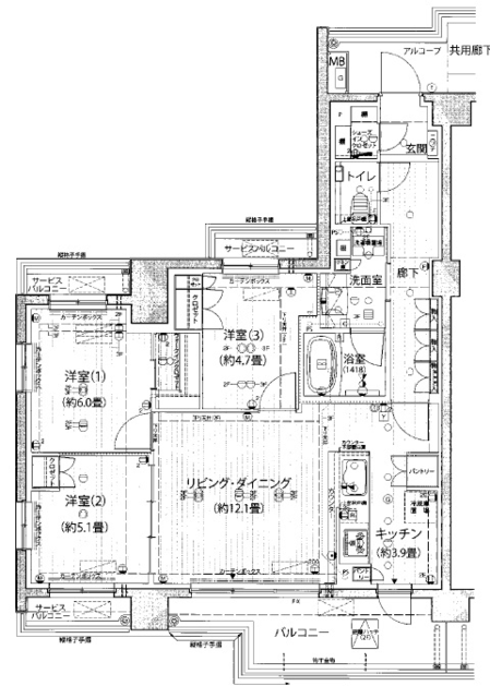物件画像 シャリエ武蔵新田 2階