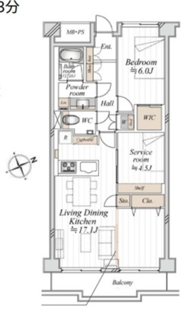 物件画像 クレール白金台 4階
