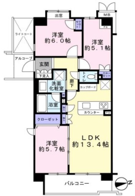 物件画像 フェアロージュ杉並井草 3階