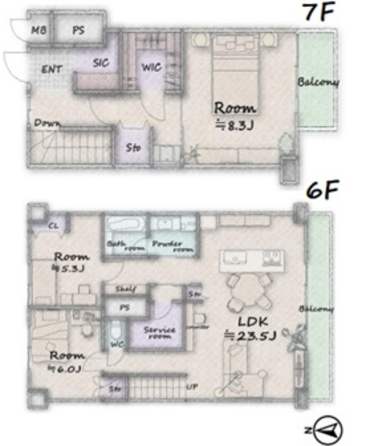 物件画像 経堂セントラルマンション 6階
