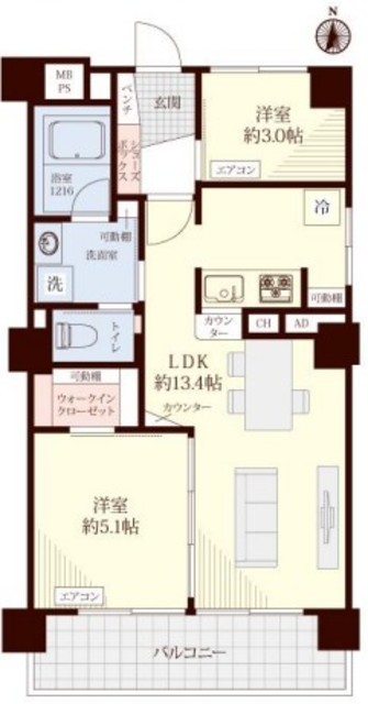 物件画像 日商岩井方南町マンション 4階