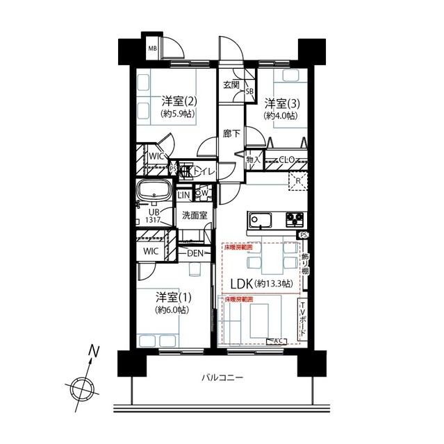 物件画像 ゼファー中十条アクタージュ 4階