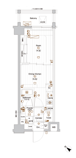 物件画像 プレミアムキューブ上野毛 #mo 6階