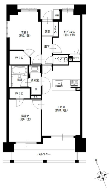 物件画像 グランドパーク入谷クレアーレ 6階