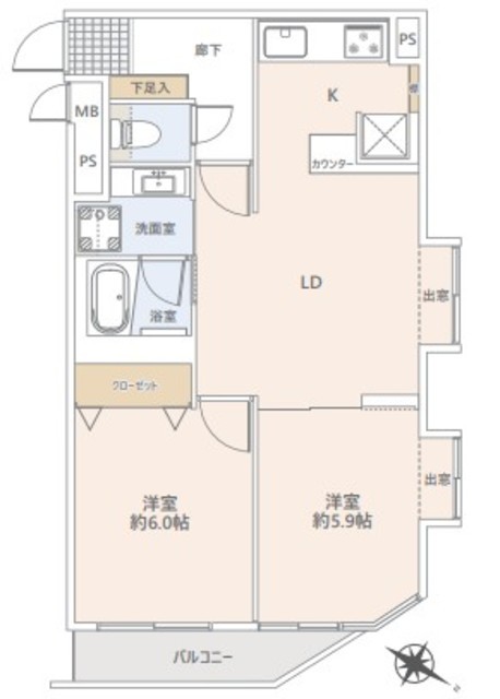物件画像 コスモ東長崎 2階