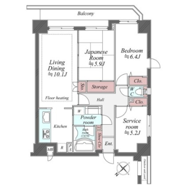物件画像 スカール築地 2階