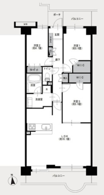 物件画像 東急ドエルアルス多摩川B棟 6階