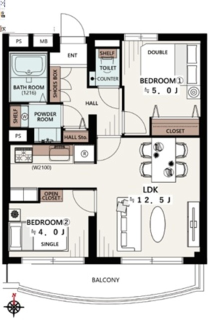 物件画像 タウンハイツ砧 2階