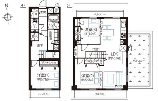物件画像 セントラル三田 4階