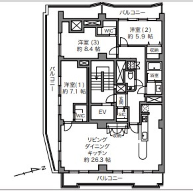物件画像 目黒グレースマンション 8階
