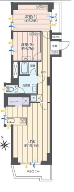物件画像 クレール亀戸 2階