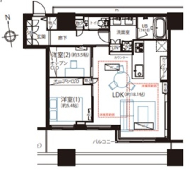 物件画像 クレストプライムタワー芝 27階