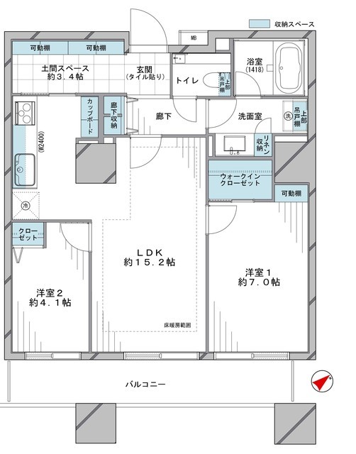 東京ツインパークス 8階 間取り図