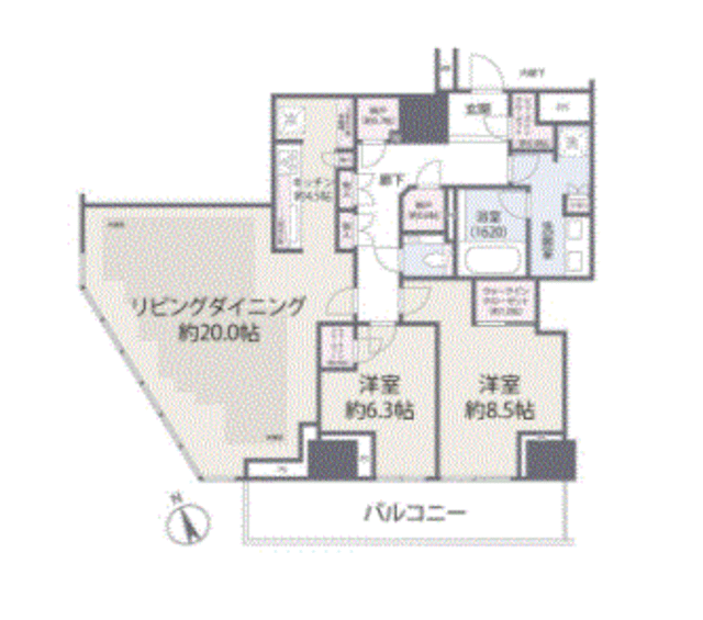 ザ・パークハウス三田タワー 21階 間取り図
