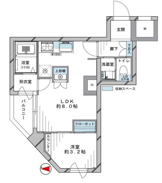 インペリアル赤坂フォーラム 2階 間取り図
