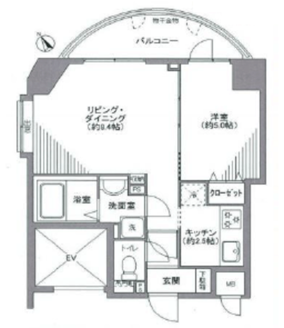 パレ・ソレイユ西新宿 4階 間取り図