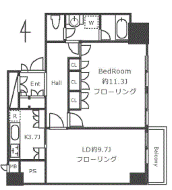 渋谷ホームズ 4階 間取り図