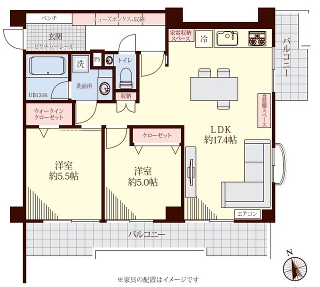 物件画像 朝日常盤台マンション 2階