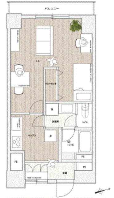 秀和六本木レジデンス 1階 間取り図