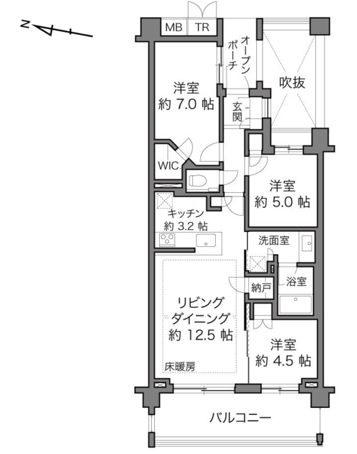 物件画像 プラウド富士見ヶ丘コートテラス 3階