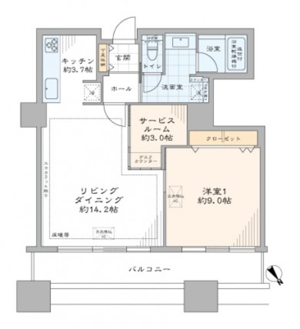 東京ツインパークス 35階 間取り図