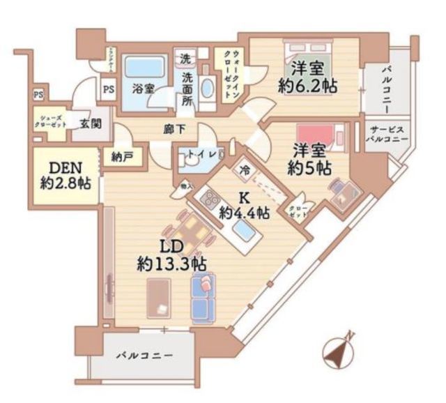 ブリリアザタワー東京八重洲アベニュー 8階 間取り図