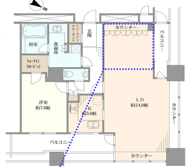 東京レジデンス 22階 間取り図