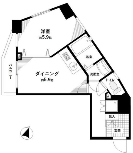 スカーラ西新宿シティプラザ 5階 間取り図