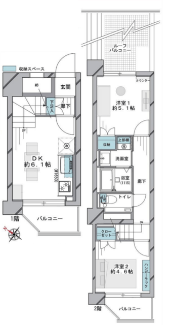 渋谷本町マンション 1階 間取り図