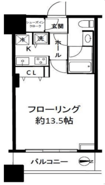 コンシェリア西新宿タワーズウェスト 13階 間取り図