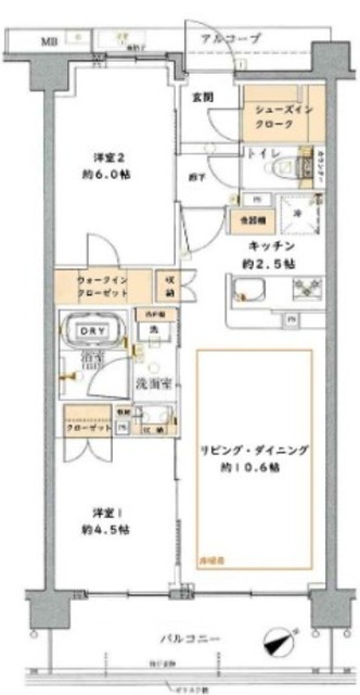 リビオ新宿ザ・レジデンス 3階 間取り図