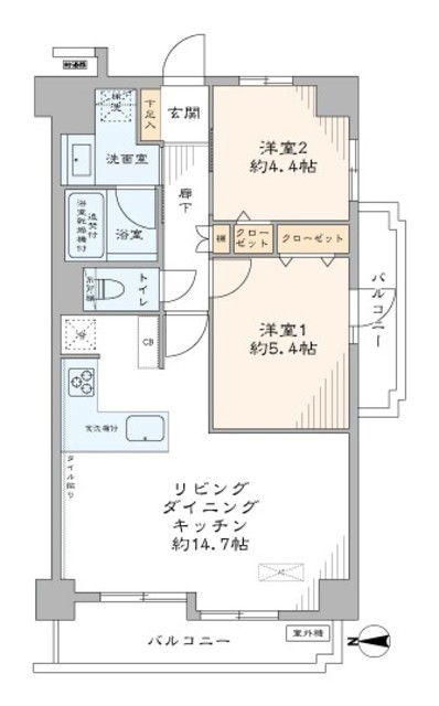 藤和シティスクエア三田ノースウィング 10階 間取り図